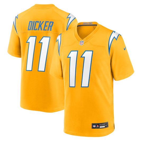 Cameron Dicker Los Angeles Chargers Alternate Charger Power Jersey - Gold