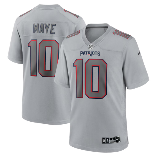 Drake Maye New England Patriots Atmosphere Jersey - Gray