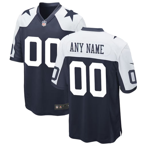 Custom Dallas Cowboys Alternate Jersey - Navy