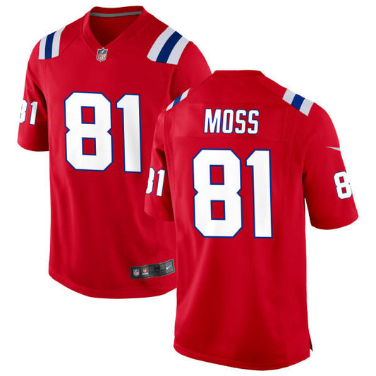 Randy Moss New England Patriots Alternate Retired Player Jersey - Red