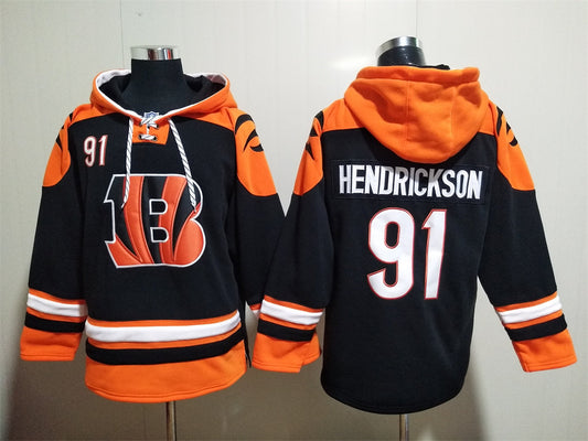 Trey Hendrickson Cincinnati Bengals Hoodie Jersey - Black